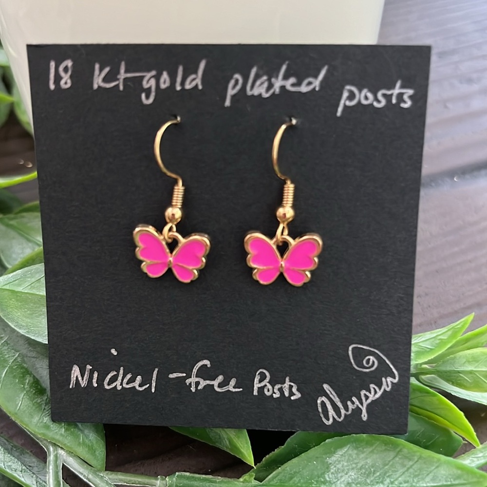 Handmade butterfly earrings